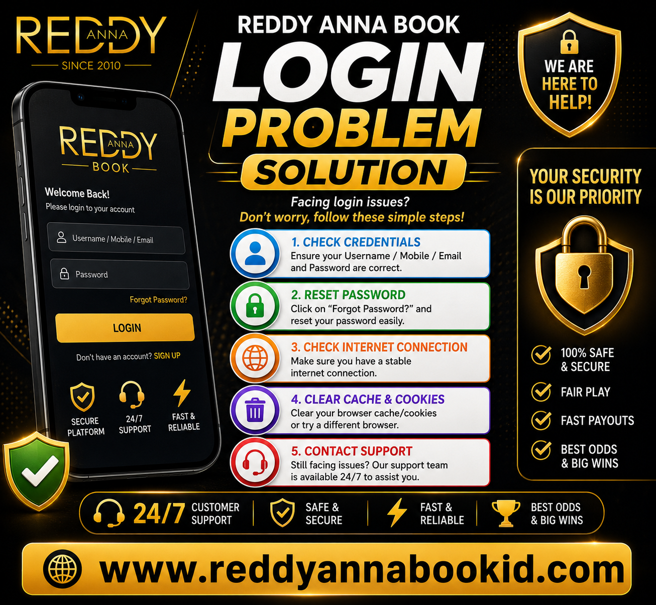Login Issues Reddy Anna Book Login Problem Solution