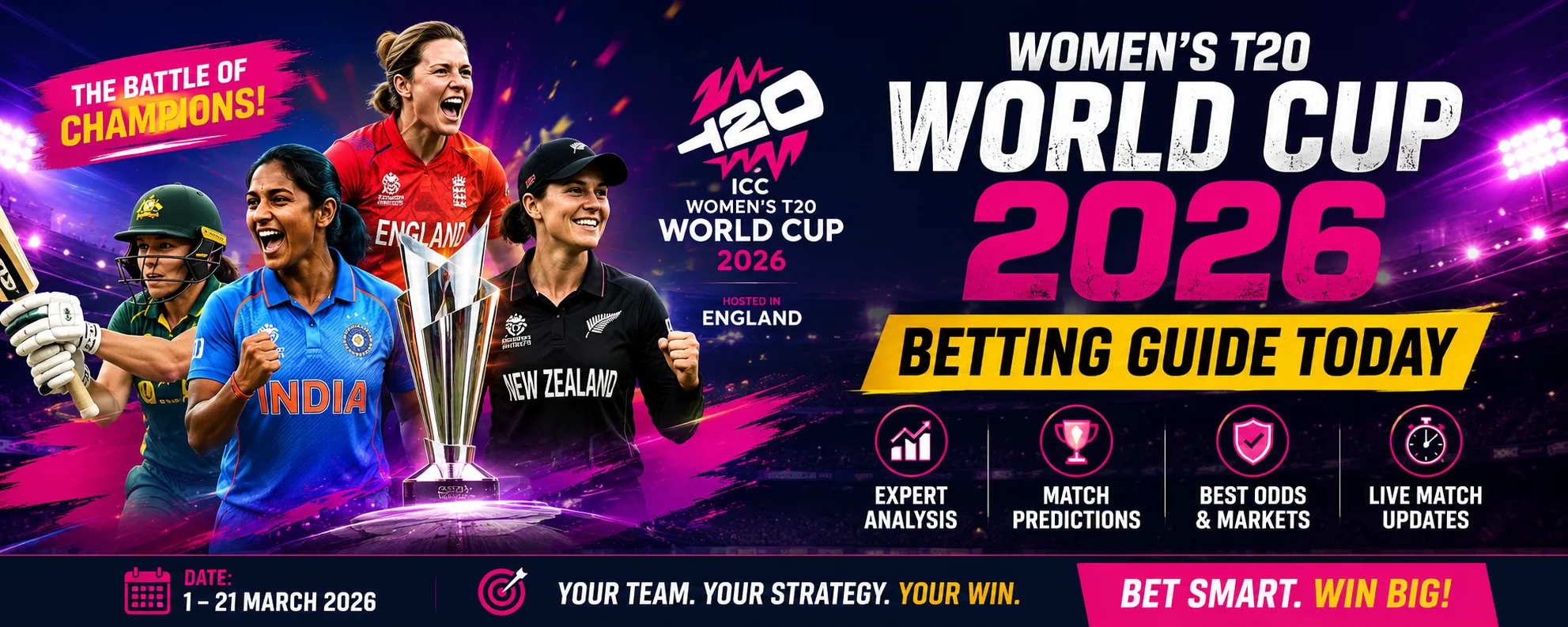 Women's T20 World Cup 2026 Betting Guide Today
