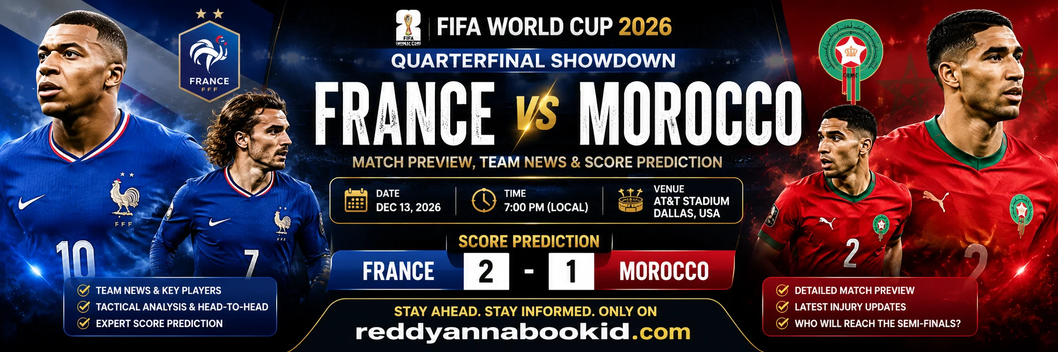 France vs Morocco Quarterfinal Prediction